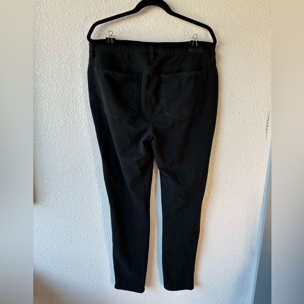 American Eagle Next Level Stretch Pants Women's16L Black Belt Loops Button Zip - Picture 6 of 11